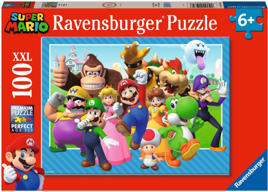 Ravensburger puzzel Let's-a-go ! Super Mario Legpuzzel 100 XXL stukjes