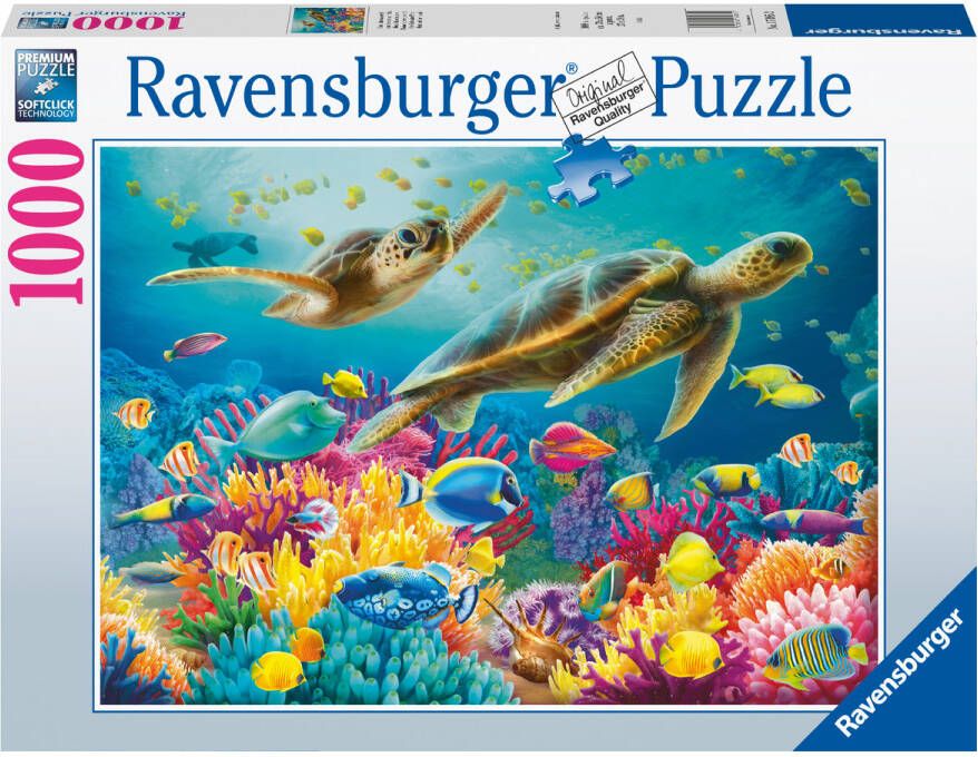 Ravensburger puzzel 1000 stukjes Blauwe onderwaterwereld