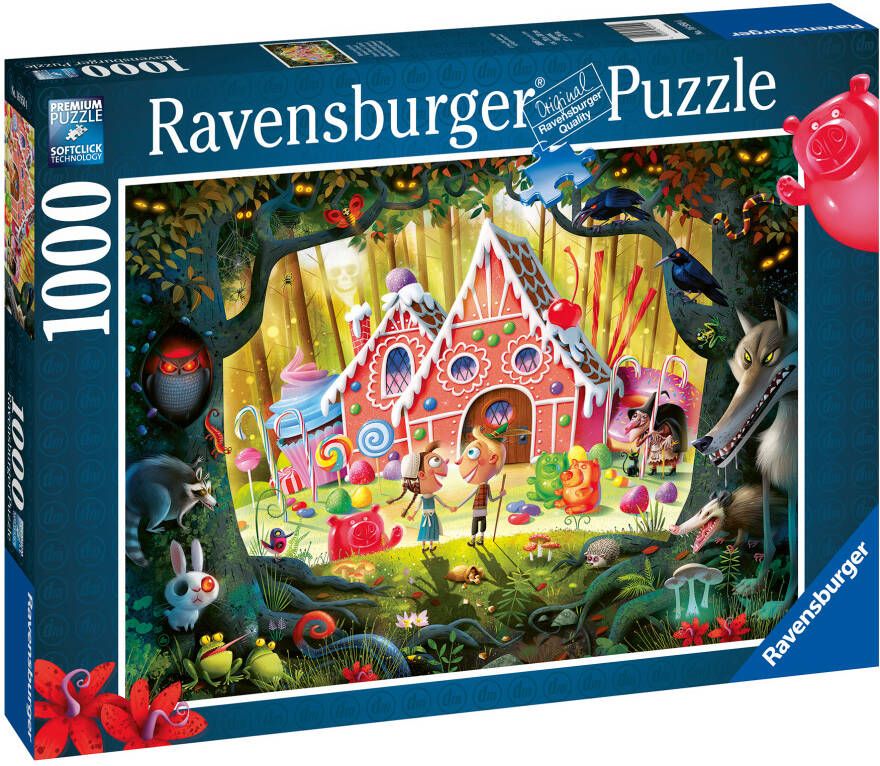 Ravensburger puzzel 1000 stukjes Hans en Grietje pas op!