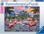 Ravensburger puzzel Roze flamingo's Legpuzzel 1000 stukjes - Thumbnail 2