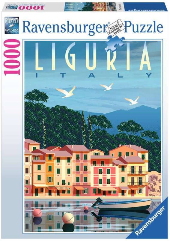 Ravensburger puzzel Postcard from Liguria Italy Legpuzzel 1000 stukjes