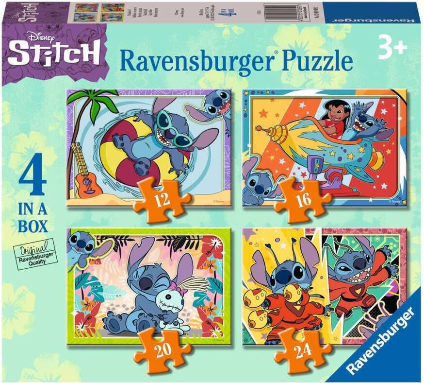 Ravensburger Disney Stitch 4in1box puzzel 12+16+20+24 stukjes kinderpuzzel