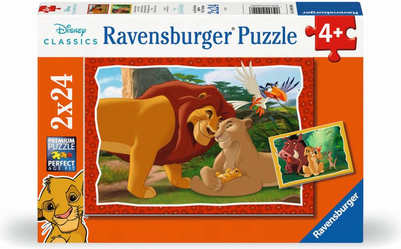 Ravensburger puzzel The Lion King Twee puzzels 24 stukjes kinderpuzzel