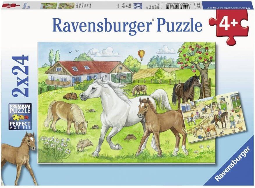 Ravensburger puzzel 2x24 stukjes op de manege