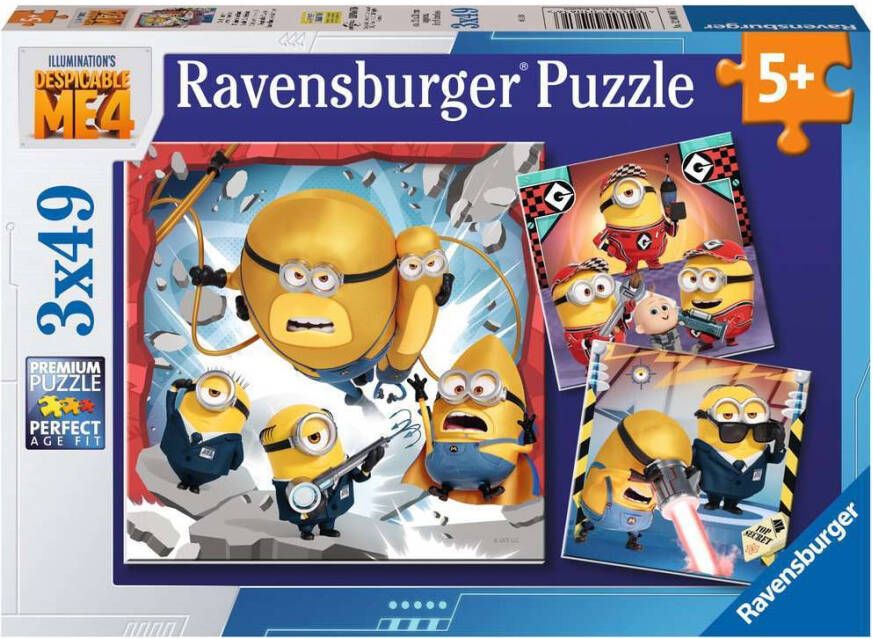 Ravensburger puzzel Despicable Me 4 Drie puzzels 49 stukjes kinderpuzzel