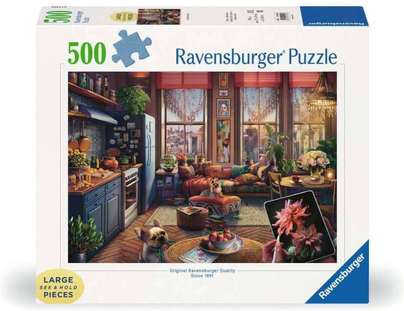 Ravensburger puzzel Cozy Boho Studio Legpuzzel 500 Large Format stukjes