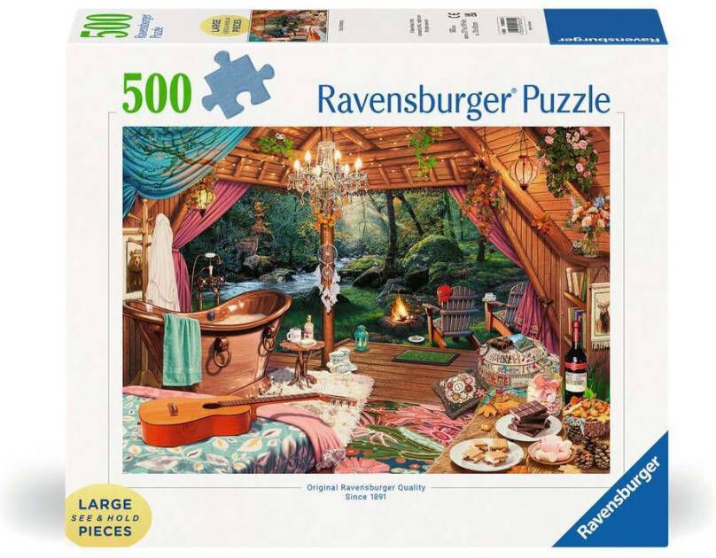 Ravensburger puzzel Cozy Glamping Legpuzzel 500 Large Format stukjes