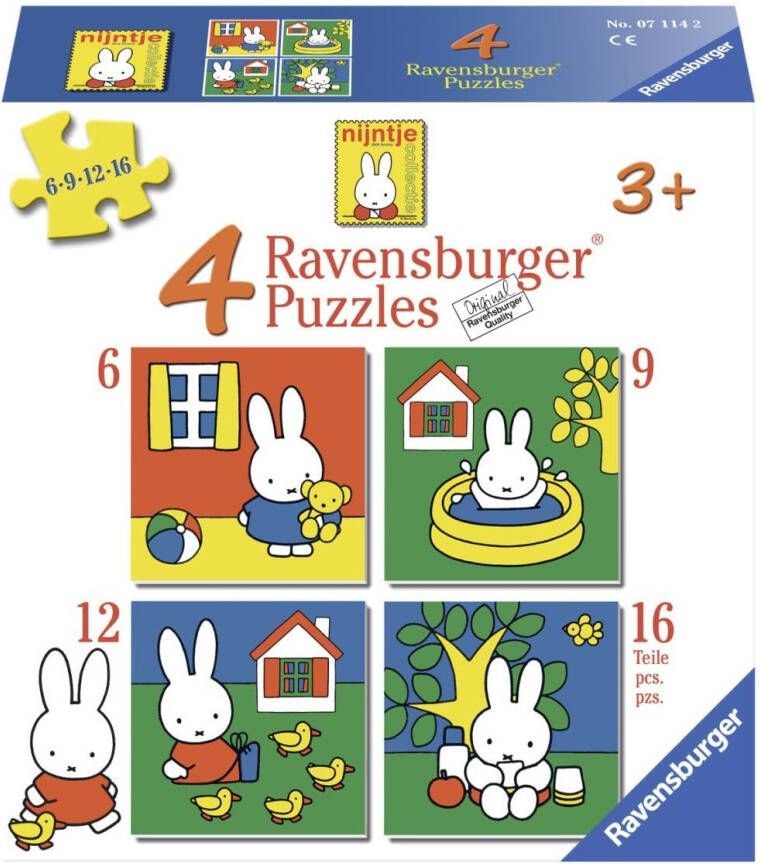 Ravensburger puzzel 6-9-12-16 stukjes Nijntje