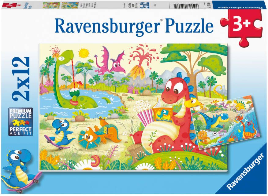 Ravensburger puzzel 2x12 stukjes lievelingsdino&apos;s