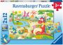 Ravensburger puzzel Lievelingsdino's Twee puzzels 12 stukjes kinderpuzzel - Thumbnail 2