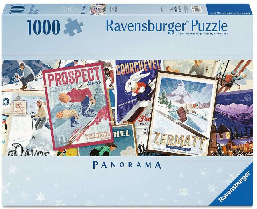 Ravensburger puzzel Vintage ski posters 1000 stukjes