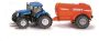 Siku New Holland T7070 Tractor Met Abbey Giertank Blauw oranje (1945) - Thumbnail 2