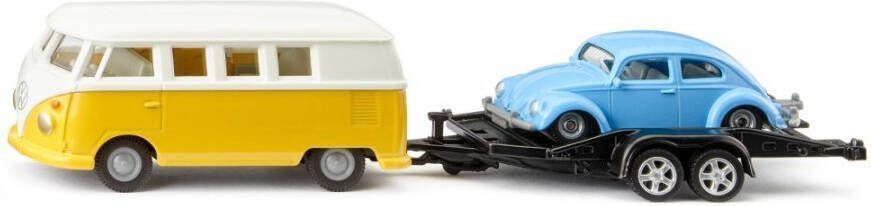 Siku 2567 Volkswagen T1 met trailer en Beetle