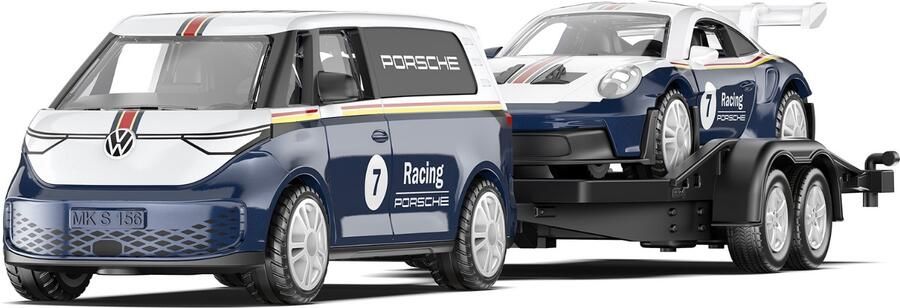 Siku VW ID Buzz met Porsche 911 GT3 RS