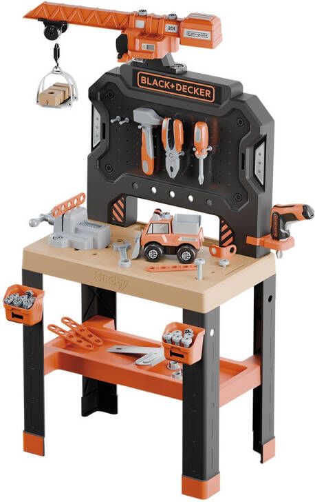 Smoby Black+Decker werkbank met kraan