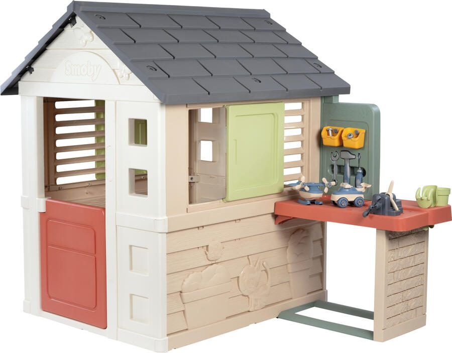 Smoby life natuur speelhuis + werkplaats