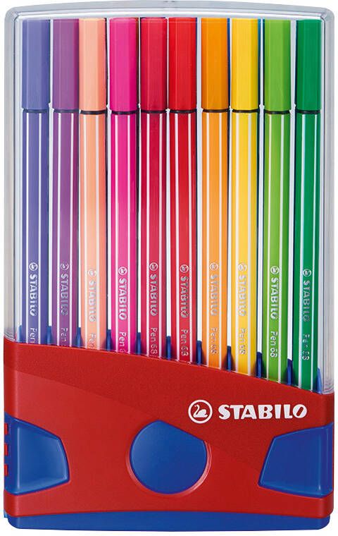 STABILO Premium Viltstift Pen 68 ColorParade Set Met 20 Verschillende Kleuren