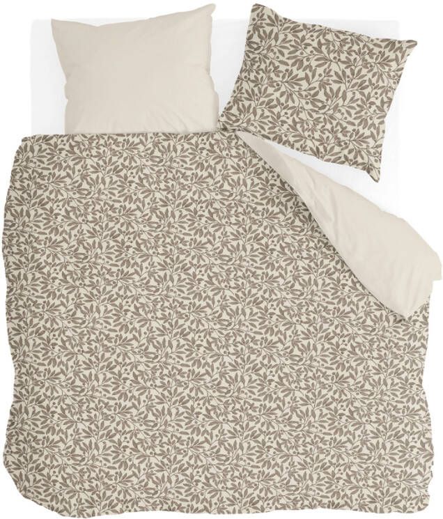 Walra dekbedovertrek Leaf Whispers 140x220 cm + 2x 60x70 cm beige off white