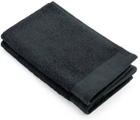 Walra gastendoek soft cotton antraciet 30x50 cm set van 2