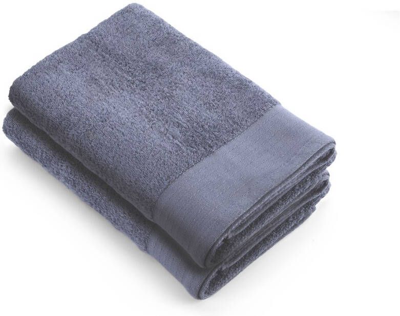 Walra gastendoek soft cotton indigo 30x50 cm set van 2