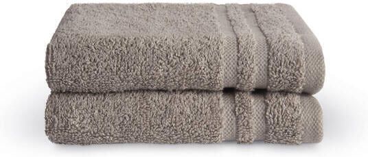 Walra Byrklund gastendoek bath basics taupe 30x50 cm set van 2