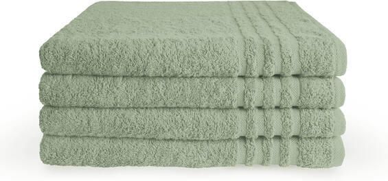 Walra Set van 4 Byrklund badlakens bath basics jade 70x140 cm