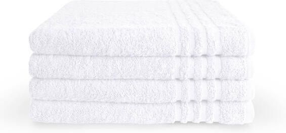 Walra Set van 4 Byrklund badlakens bath basics wit 70x140 cm