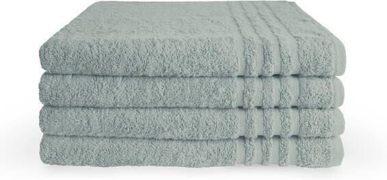 Walra Set van 4 Byrklund badlakens bath basics zeeblauw 70x140 cm