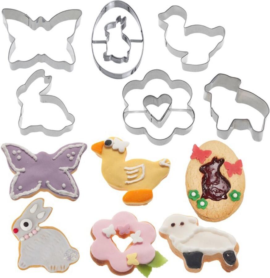 Westmark Set koekjesvormpjes pasen lente 6 stuks