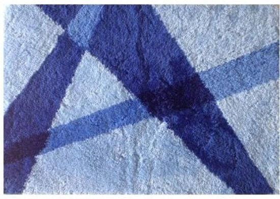 Wicotex Badmat Blauw Gestreept 60x90cm