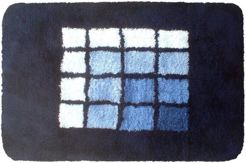 Wicotex badmat 60x90 cm. acryl blauw blok 4672-201