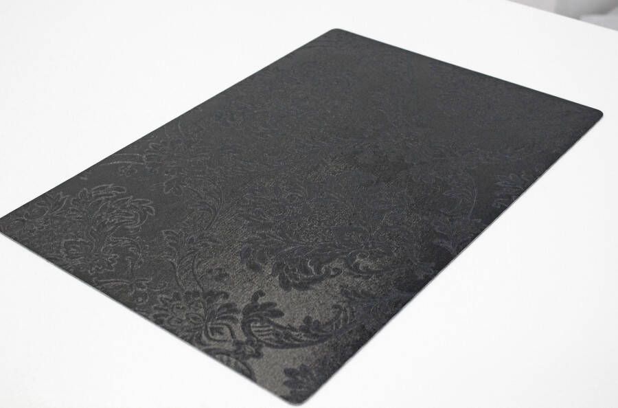 Wicotex Stevige luxe Tafel placemats Amatista zwart 30 x 43 cm Placemats