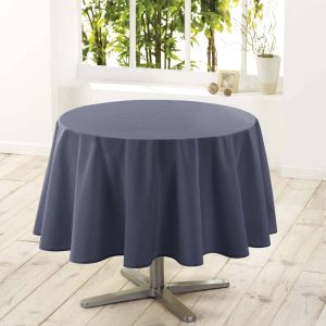 Wicotex Donkerblauw Tafelkleed Van Polyester Rond 180 Cm Tafellakens