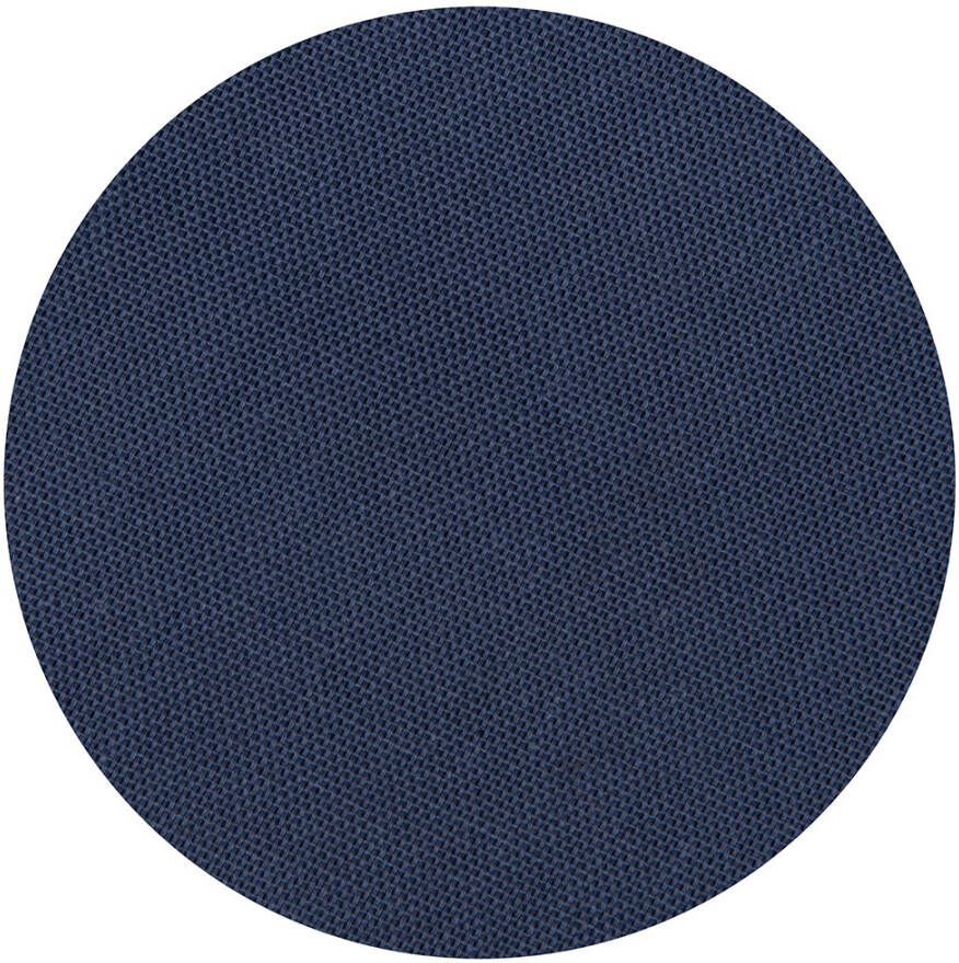 Merkloos Donkerblauw tafelkleed van polyester katoen rond 160 cm Feesttafelkleden