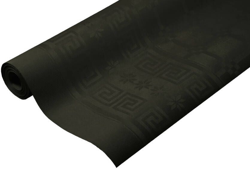 Wicotex Tafelpapier op rol Damast 120 cm x 8 mtr. Uni zwart