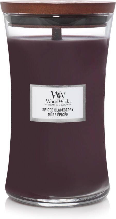Woodwick Geurkaars Large Spiced Blackberry 18 cm ø 10 cm - Foto 2