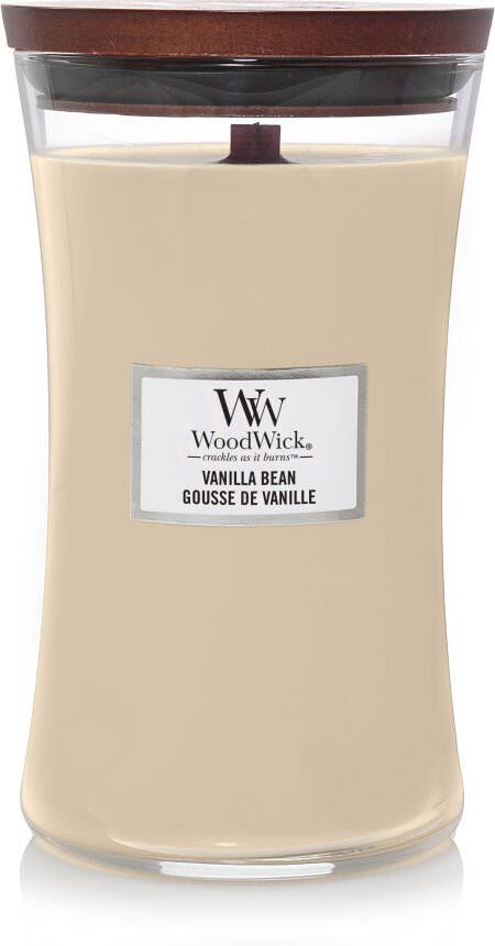 WoodWick vanilla bean gousse de vanille large candle