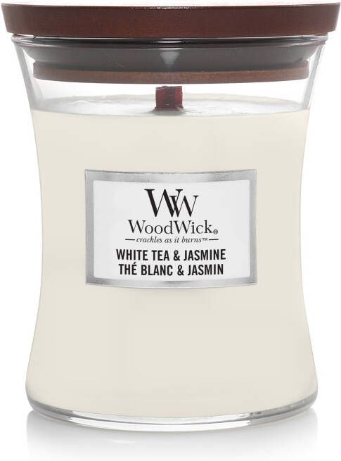 WoodWick White Tea & Jasmine medium candle