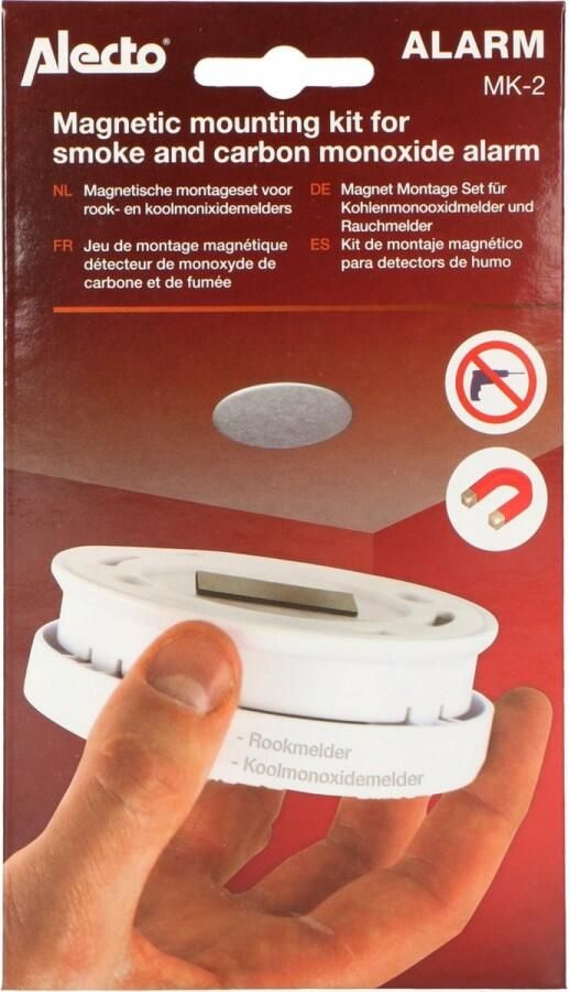 Alecto Magnetische Montageset Voor Rook- En Koolmonixidemelders