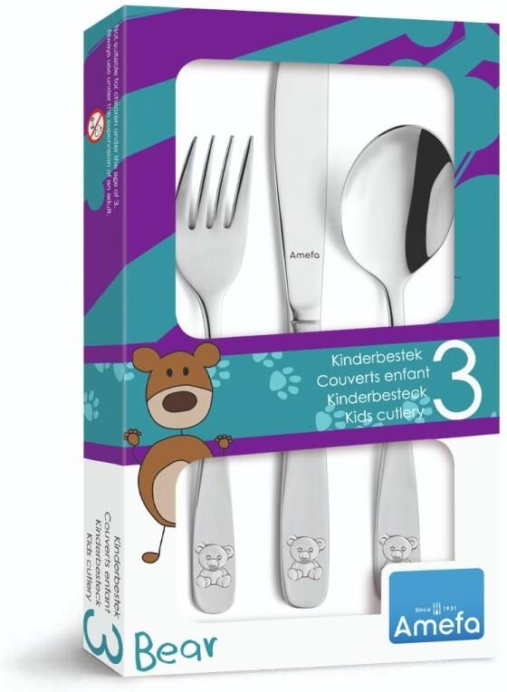 Coppens amefa 3-delige kinderset beer in geschenkverpakking