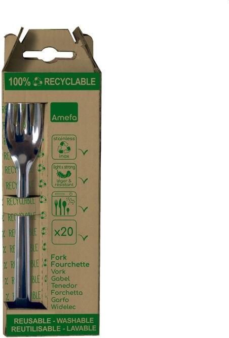 Amefa Leaves Wegwerp Tafelvorken 20 Stuks duurzaam alternatief voor wegwerpbestek - Foto 4
