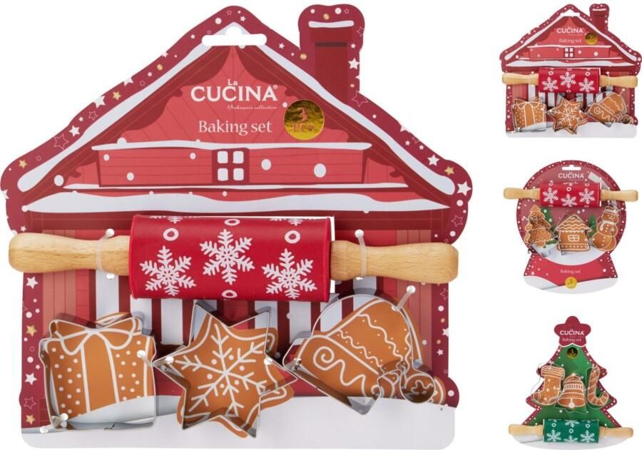Bakset 4dlg Kerst Desin