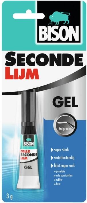 Coppens Bison secondelijm gel 3g tube kaart