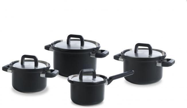 BK Flow Cool Black RVS Pannenset 8-delig Inductie Zwart - Foto 2