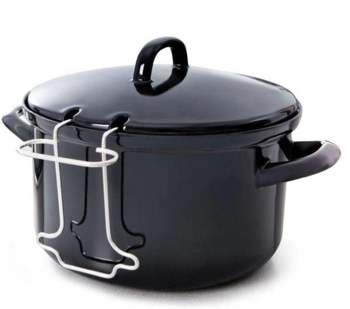 BK Fortalit frituurpan Ø24 cm zwart emaille inductie