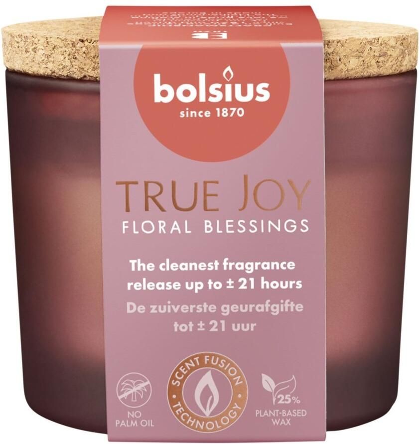 Bolsius Geurglas Met Kurk 66 83 True Joy Floral Blessings