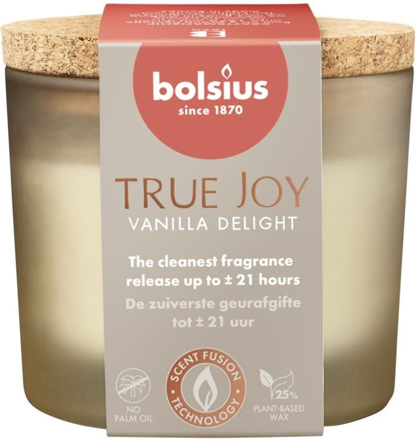 Bolsius Geurglas Met Kurk 66 83 True Joy Vanilla Delight