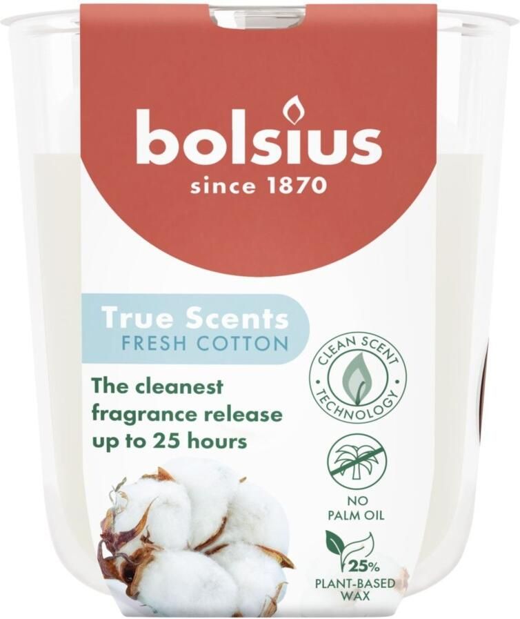 Bolsius Geurglas True Scents Fresh Cotton 80 73