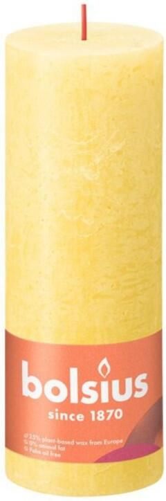 Bolsius Rustiek stompkaars shine 190 68 sunny yellow