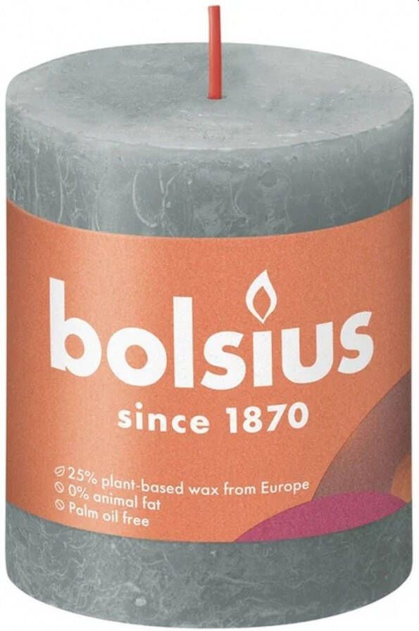 Bolsius Stompkaars Eucalyptus Green Ø68 mm Hoogte 8 cm Grijs Groen 35 Branduren